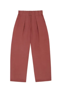 Mona, strawberry linen and silk pants