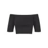Naim, blueberry knit crop top