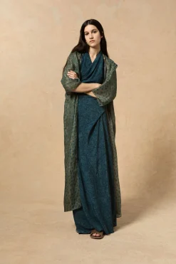 Nina, long ciro print jacket
