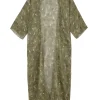 Nina, pua print long ramie jacket