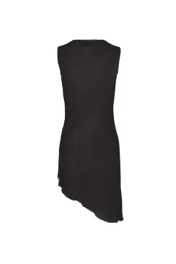 Nini, black silk mini dress
