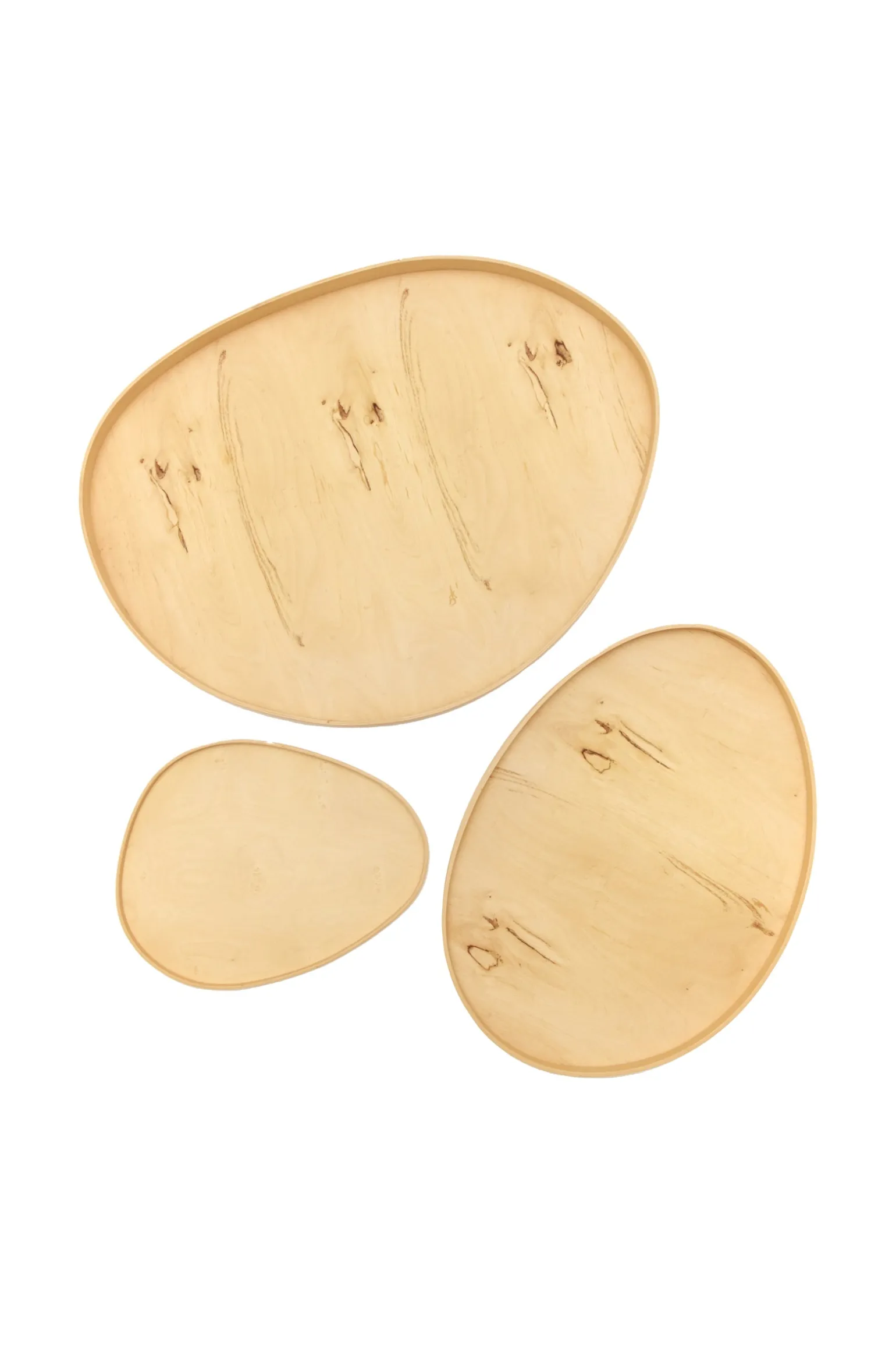 Oeuf, trays in orange wood