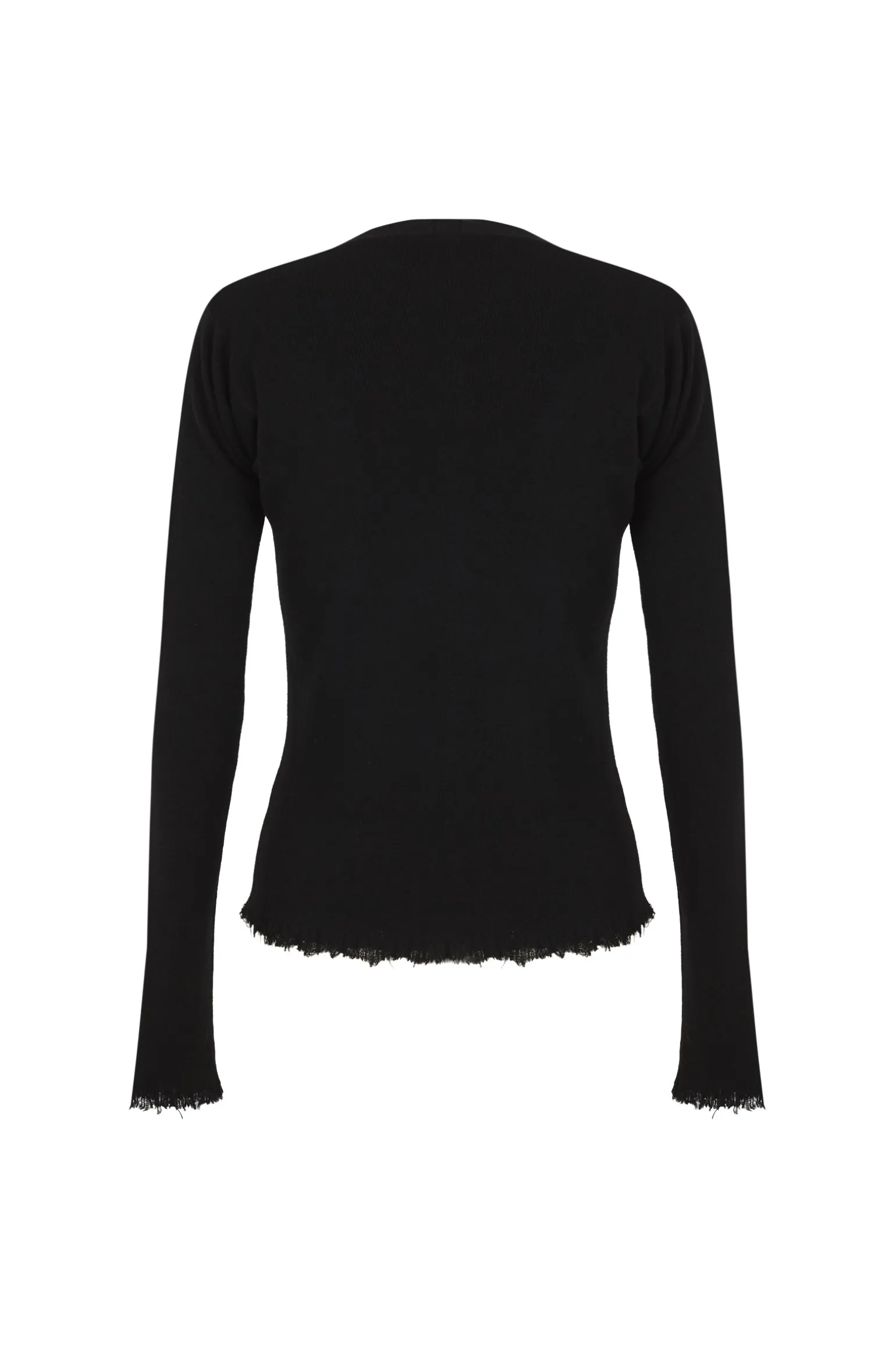 Ojala, black wool and cashmere cardigan