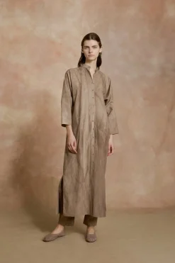 Ono, vestido camisero cacao maltinto