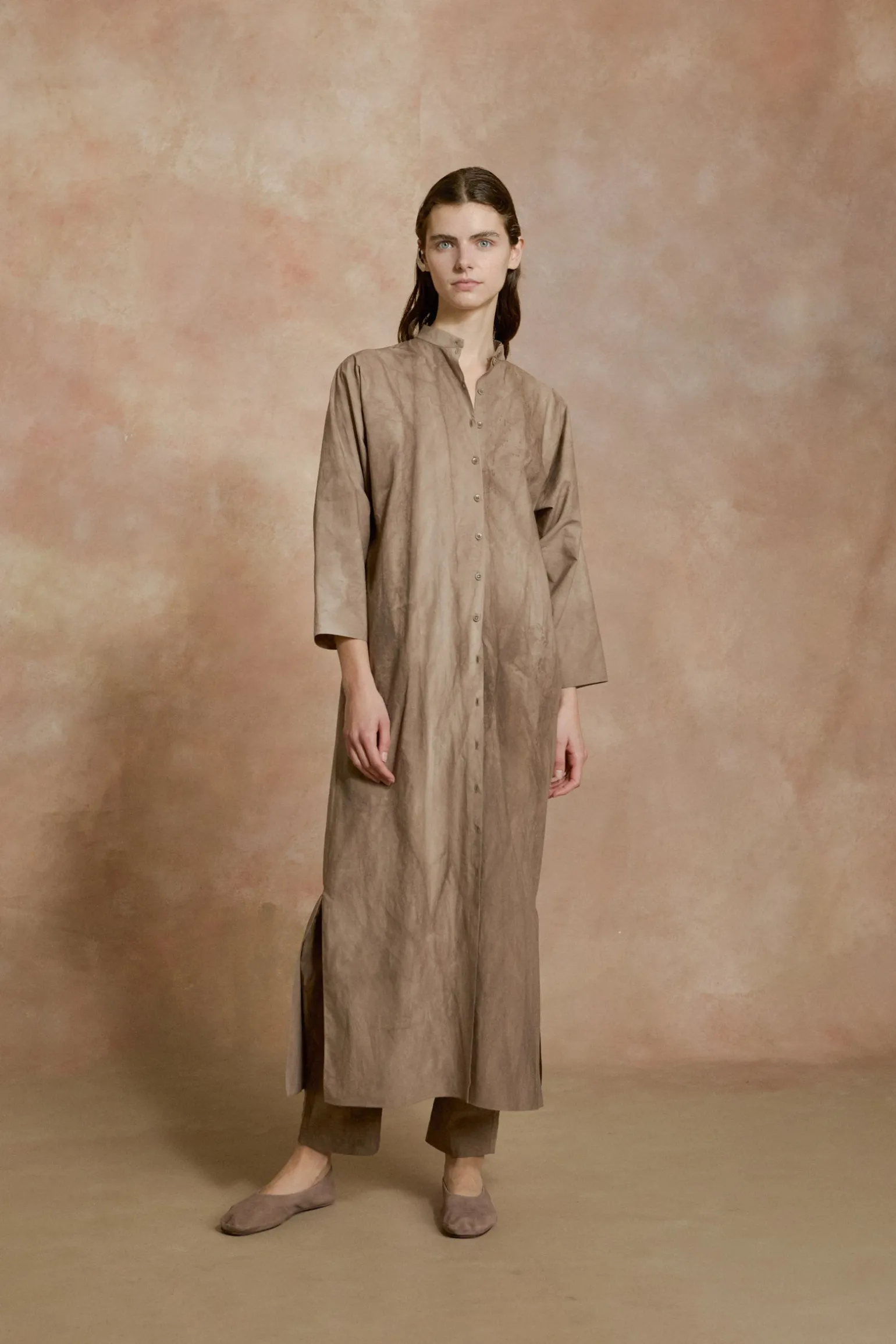 Ono, vestido camisero cacao maltinto