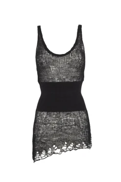 Onye, black alpaca, silk and cashmere top