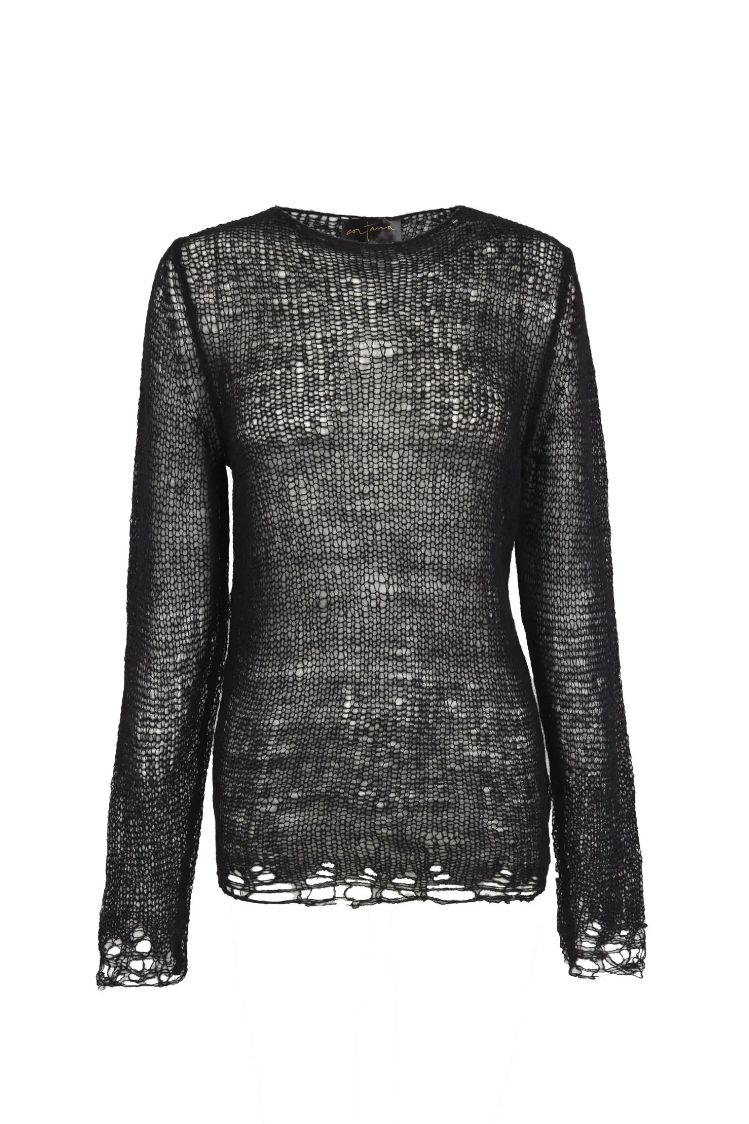 Onye, jersey en alpaca, seda y cachemir negro