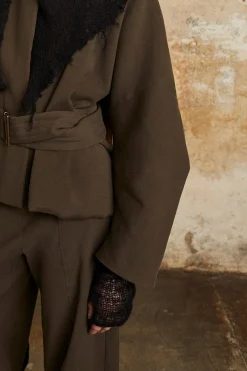 Onye, short black knitwear arm warmers