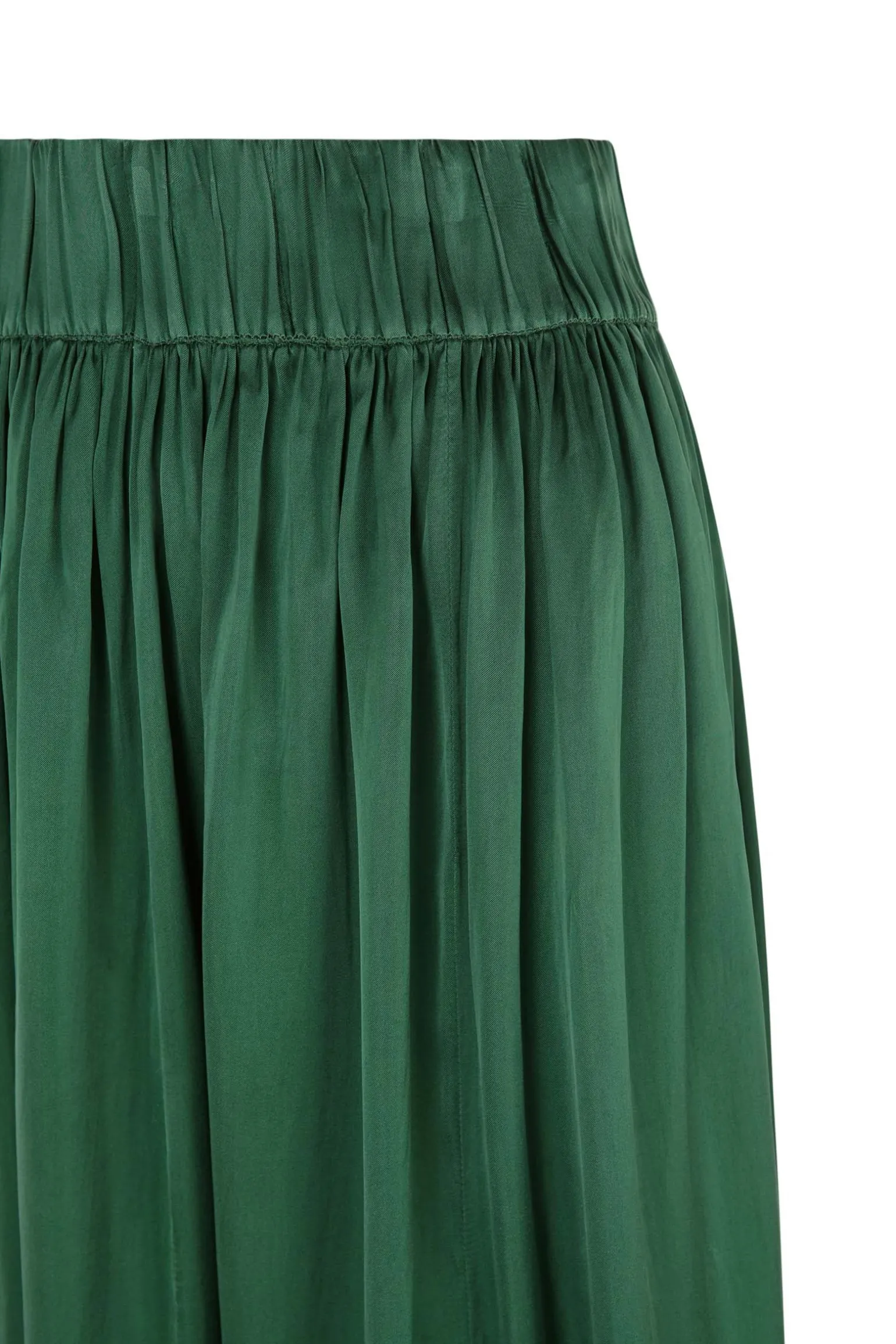 Oona, skirt in emerald green cupro