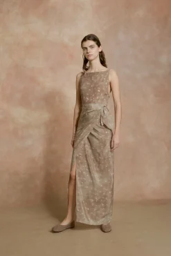 Pareo, ayaz print silk wrap skirt