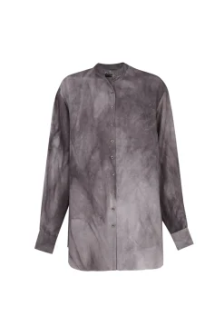 Park, lilac maltinto silk shirt