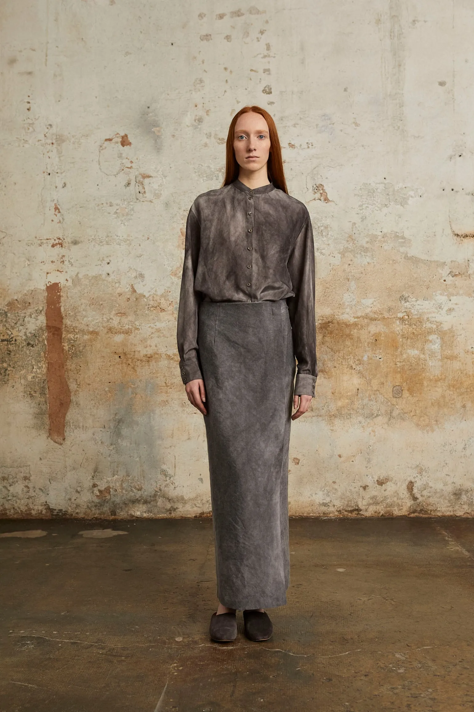 Park, lilac maltinto silk shirt