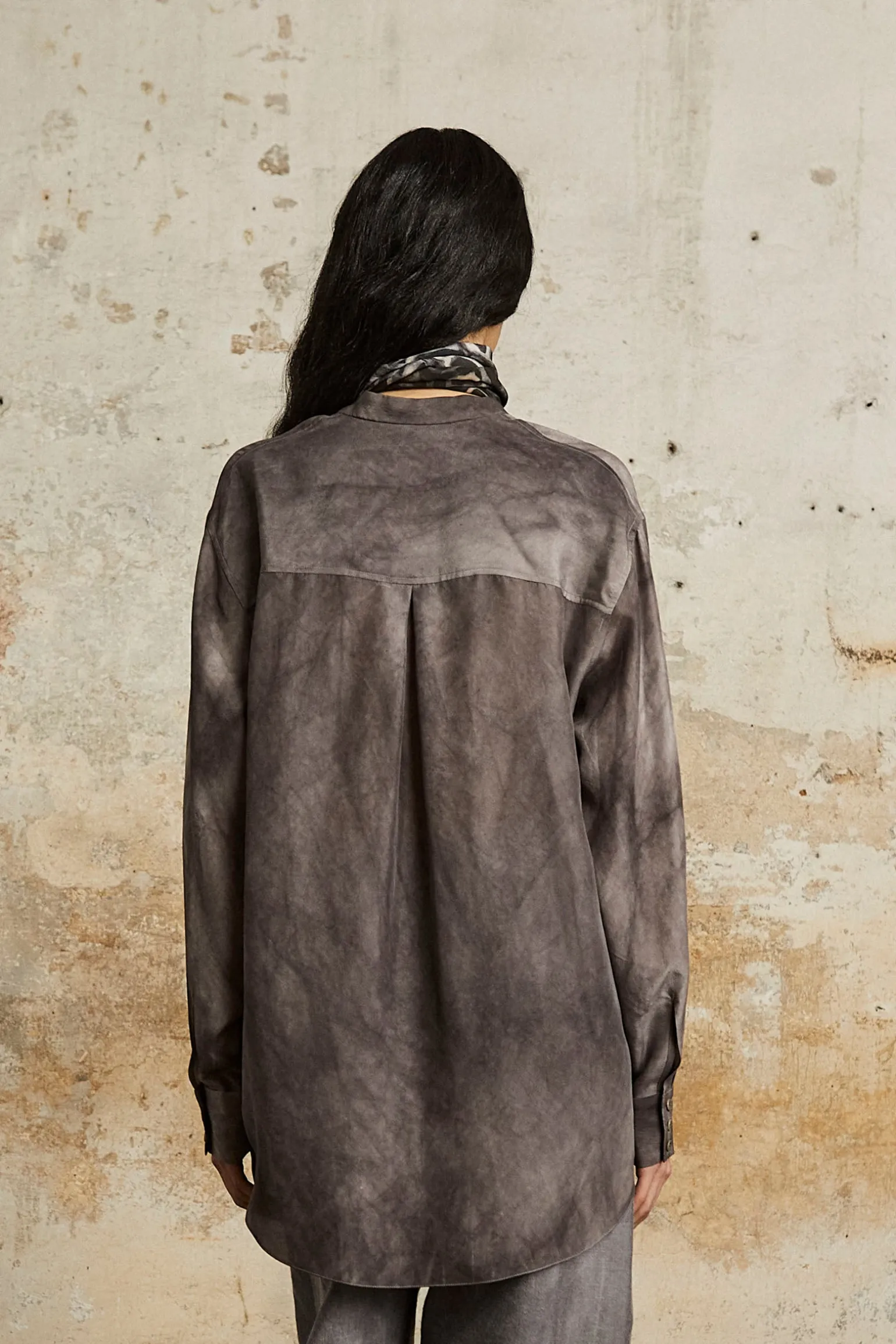 Park, lilac maltinto silk shirt