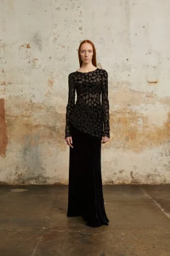 Pebbles, top in devore velvet