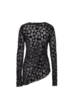 Pebbles, top in devore velvet