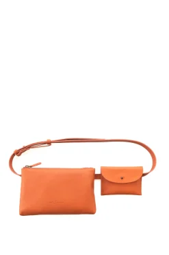 Petra, orange leather belt bag