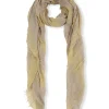 Postcal, light yellow striped scarf