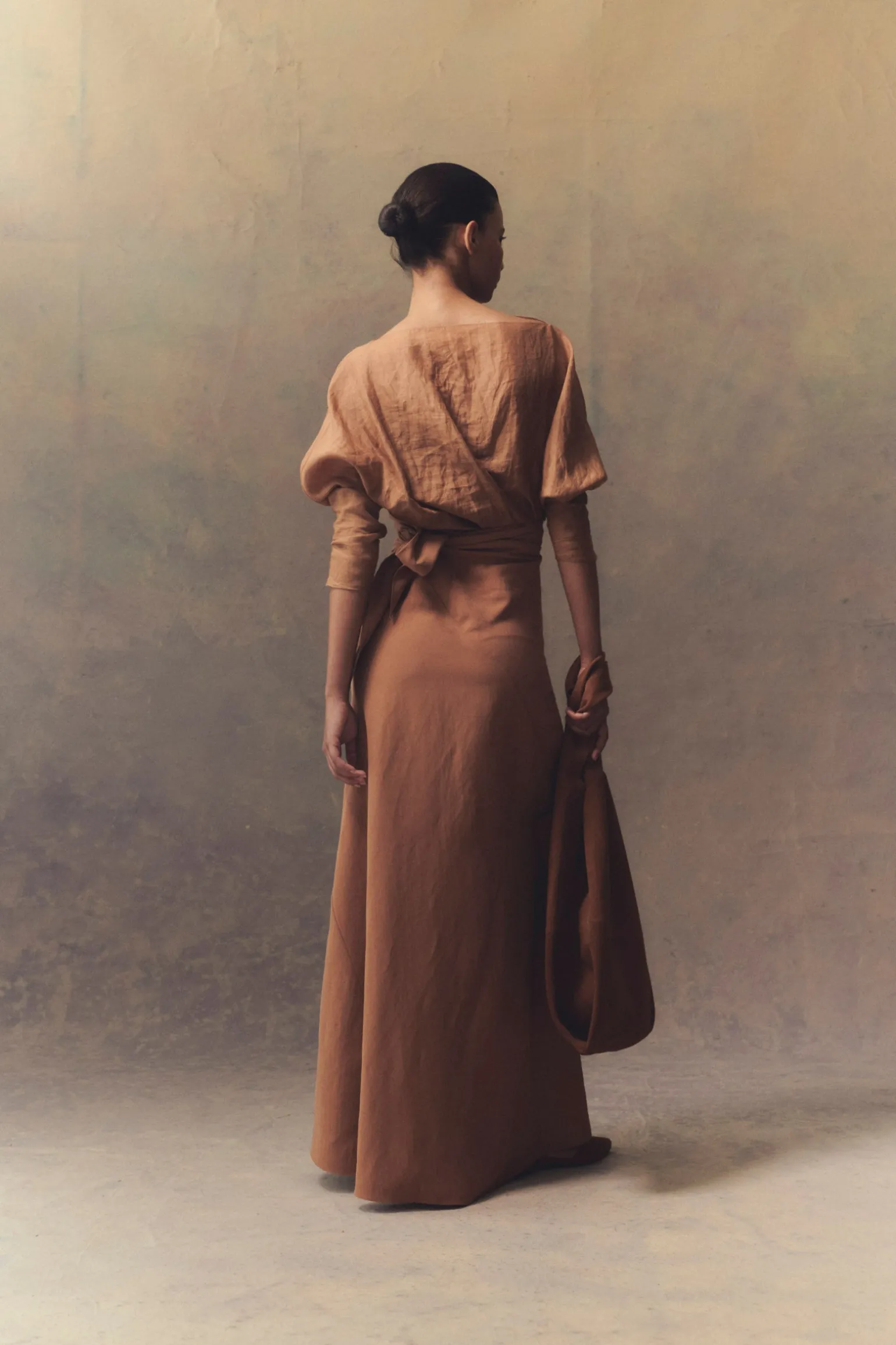 Pune, terracotta ramie top