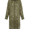 Rami, pua print ramie long shirt
