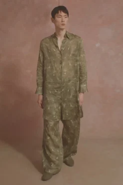 Rami, pua print ramie long shirt