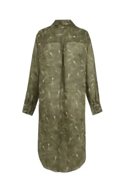 Rami, pua print ramie long shirt