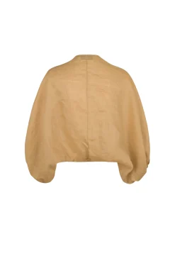 Rami, short jacket in peach ramie