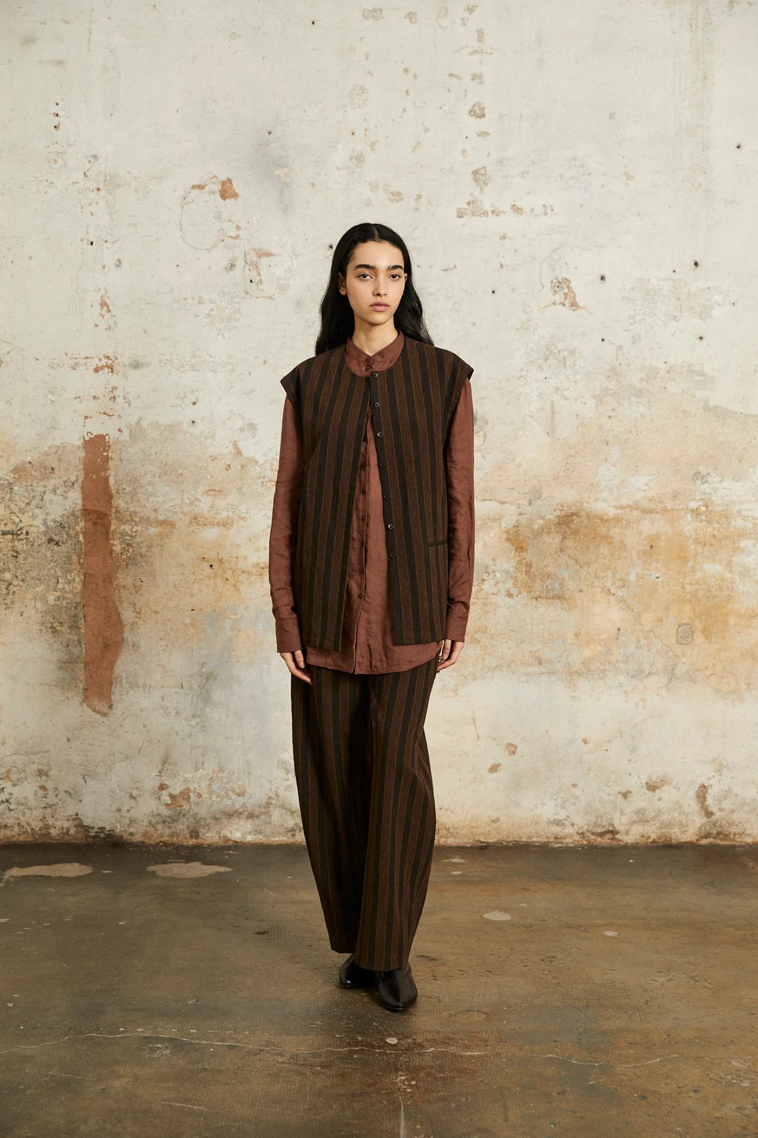Raoul, shirt in blush ramie