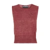 Rinen, dark red linen knitted vest