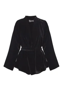 Roisin, black velvet jacket
