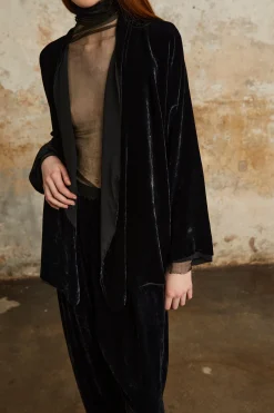 Roisin, black velvet jacket