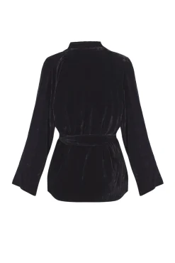 Roisin, black velvet jacket