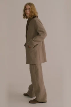 Ruwen, grey high-waisted pants