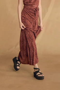 Ryo, dark brown platform sandal