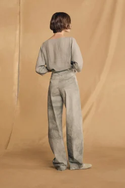 Ryo, fade aqua striped pants