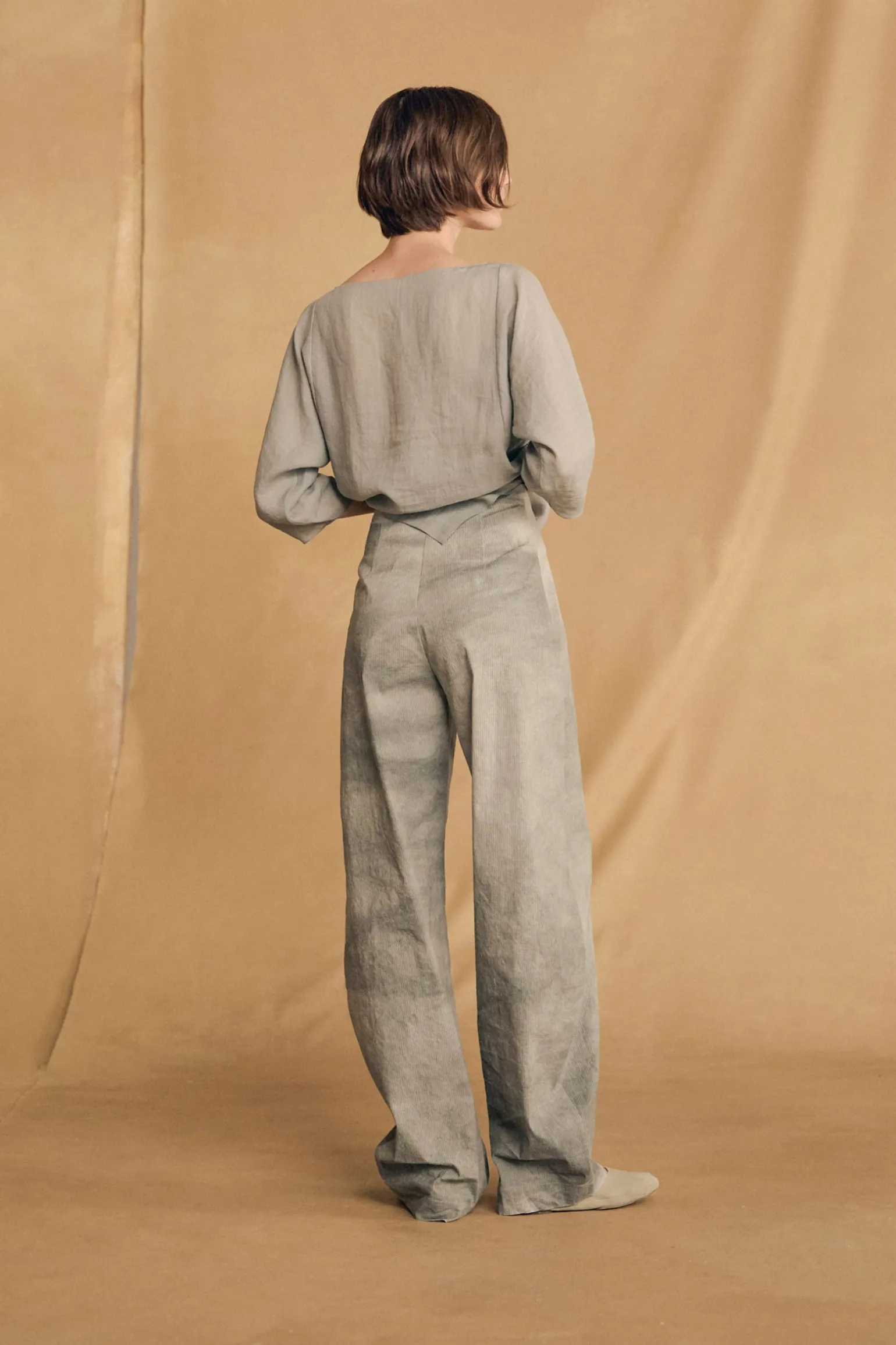 Ryo, fade aqua striped pants