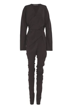 Serp, graphite stretch silk jumpsuit