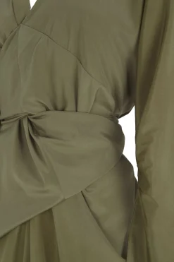 Serp, olive green stretch silk jumpsuit