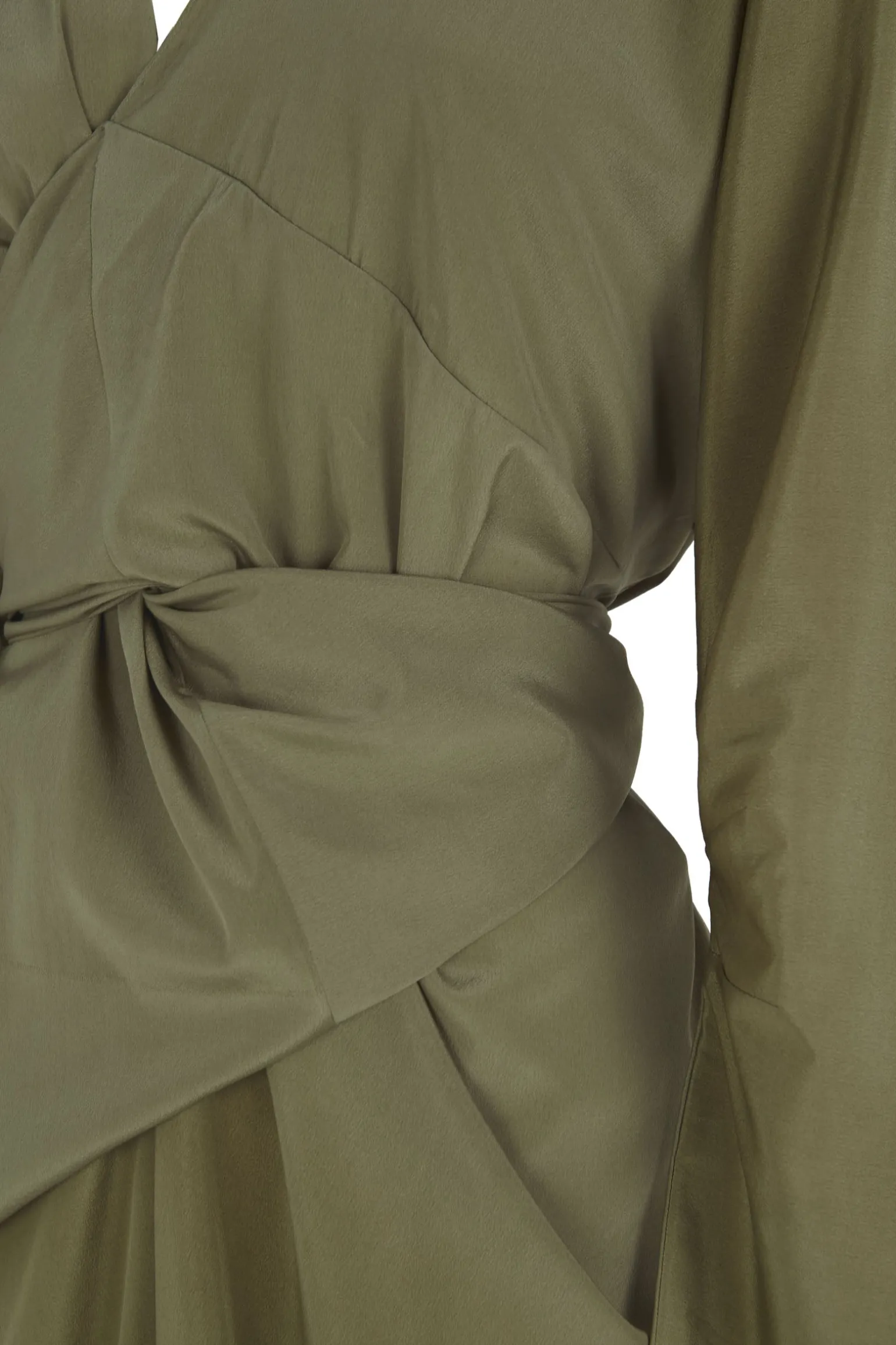Serp, olive green stretch silk jumpsuit