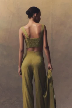 She, lavender bustier top
