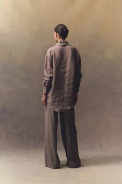 She, lavender pants