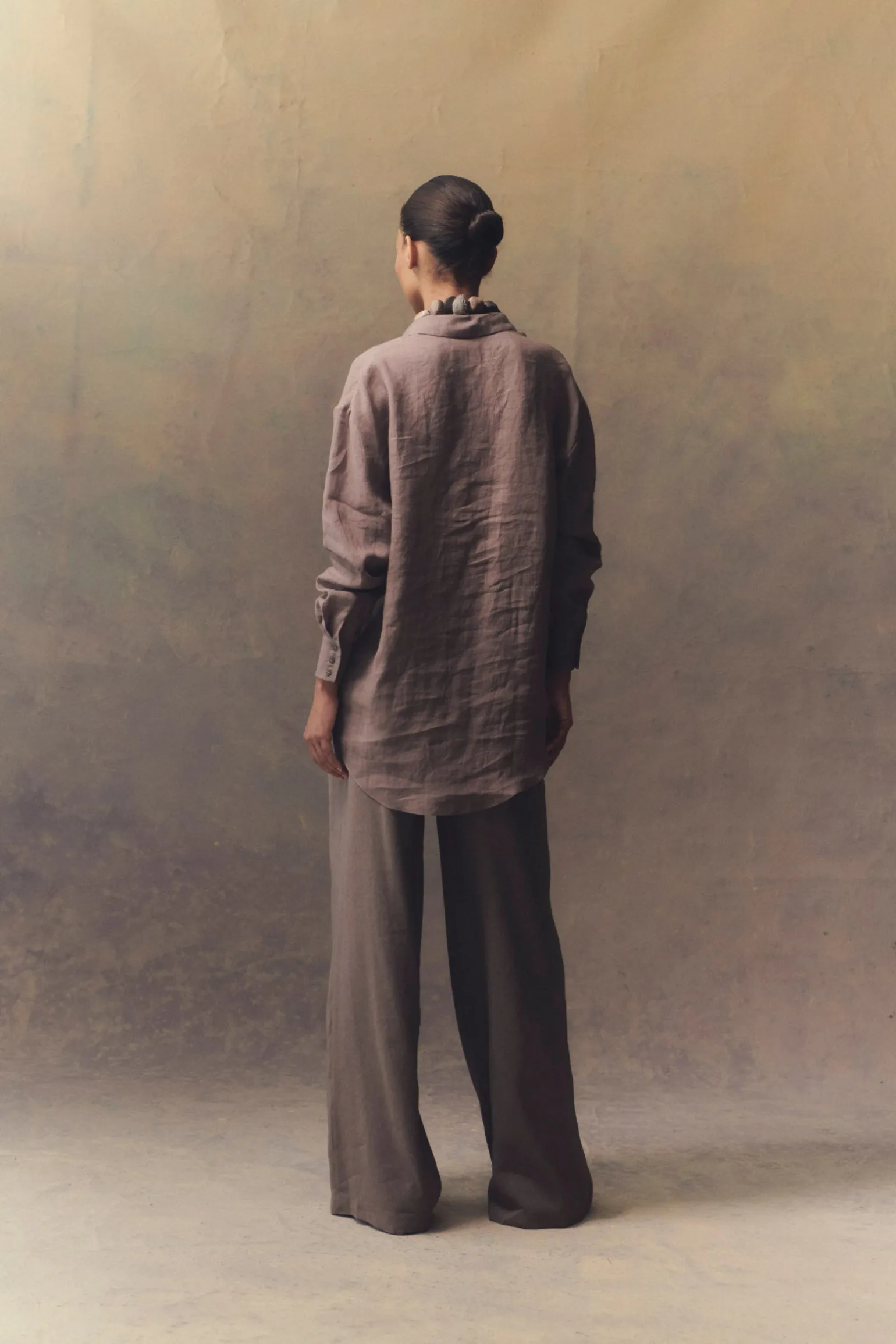 She, lavender pants