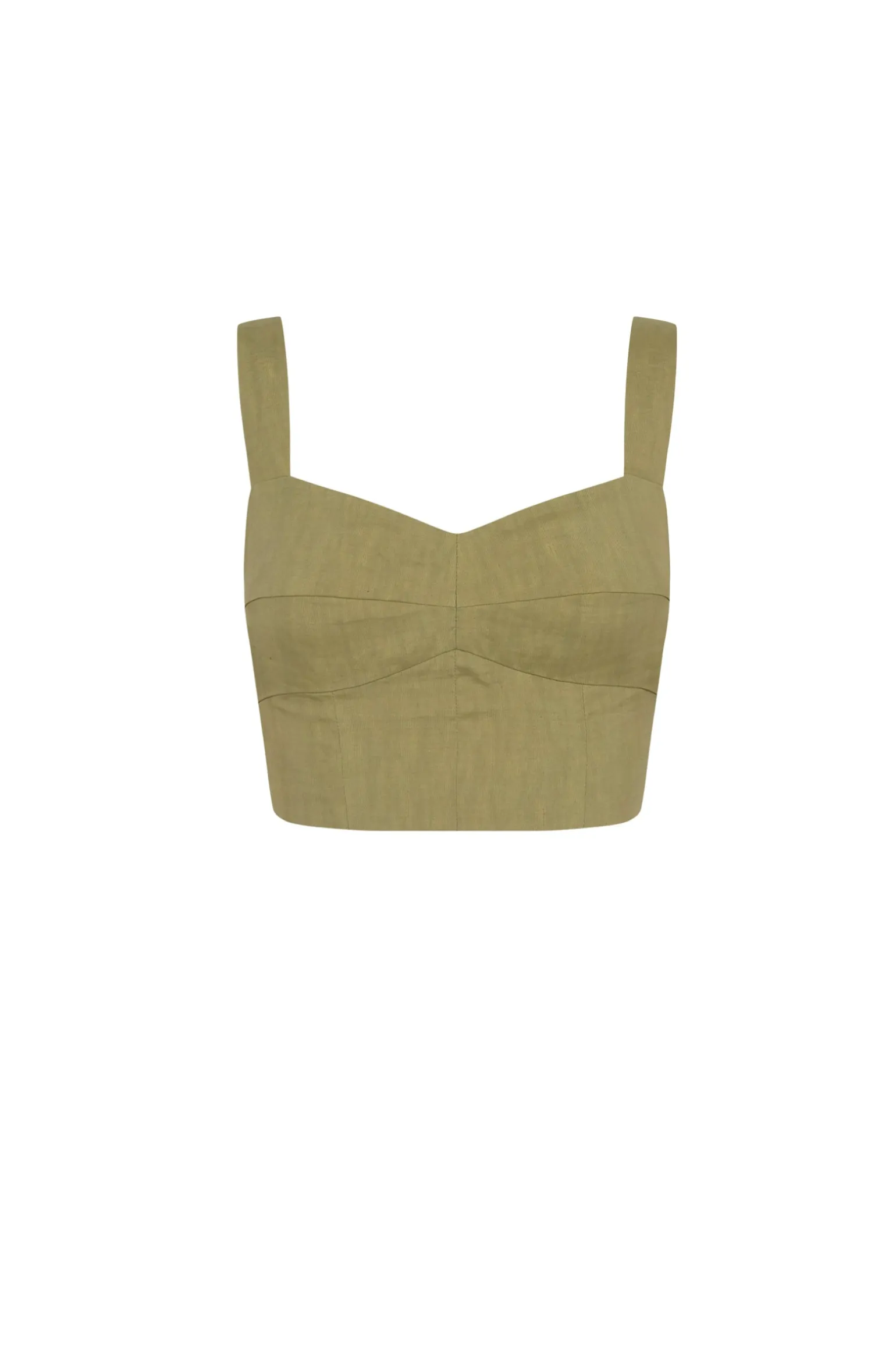 She, pistachio bustier top
