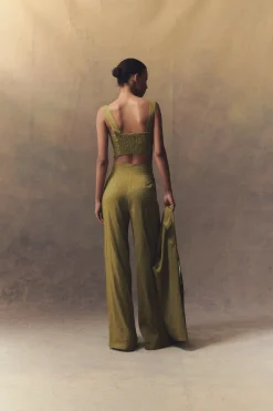She, pistachio bustier top