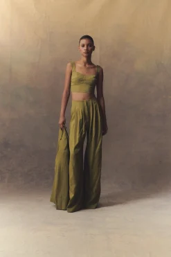 She, pistachio pants