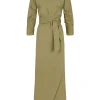 She, pistachio wrap dress