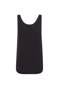 Simona, smoke gray linen and silk top