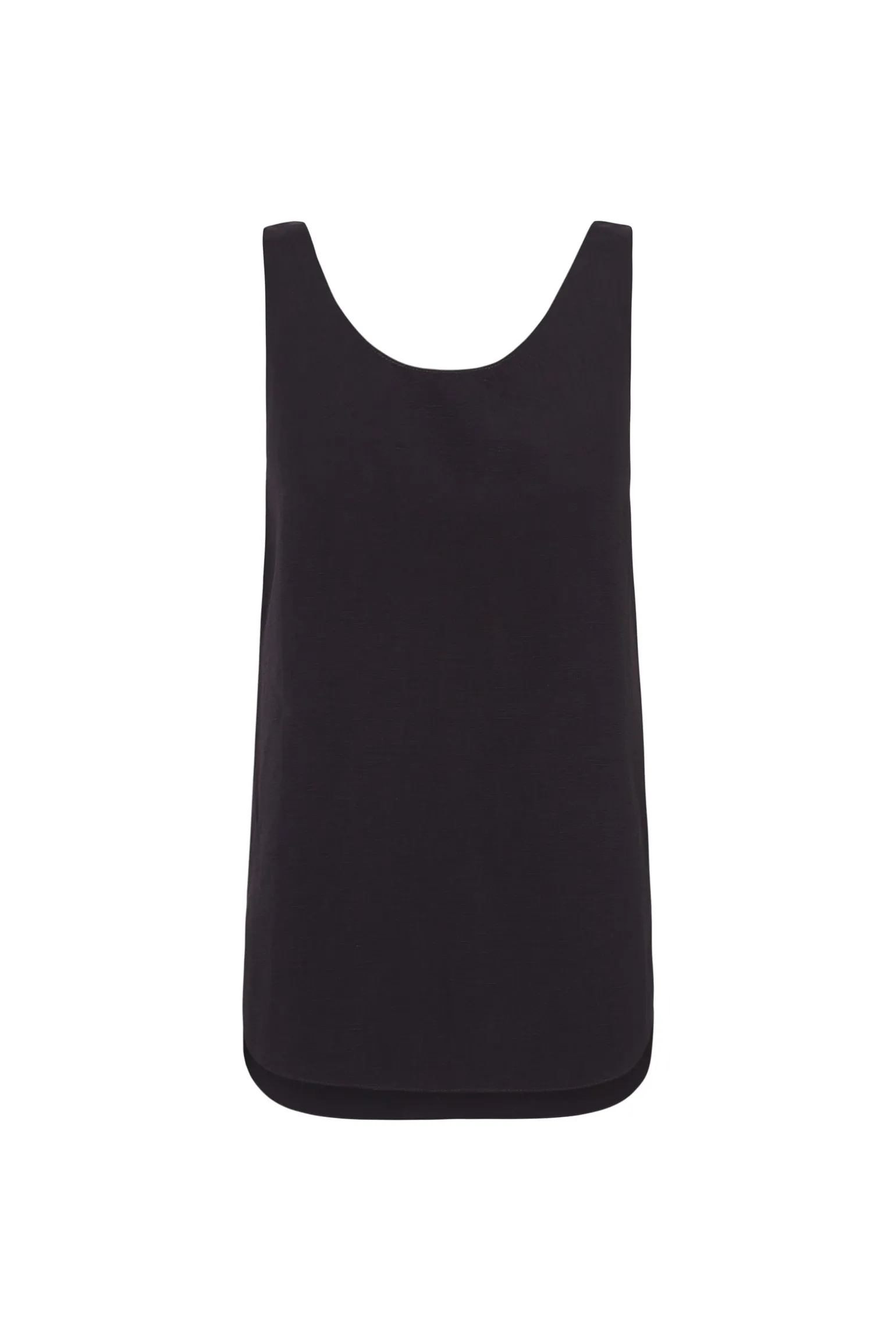 Simona, smoke gray linen and silk top