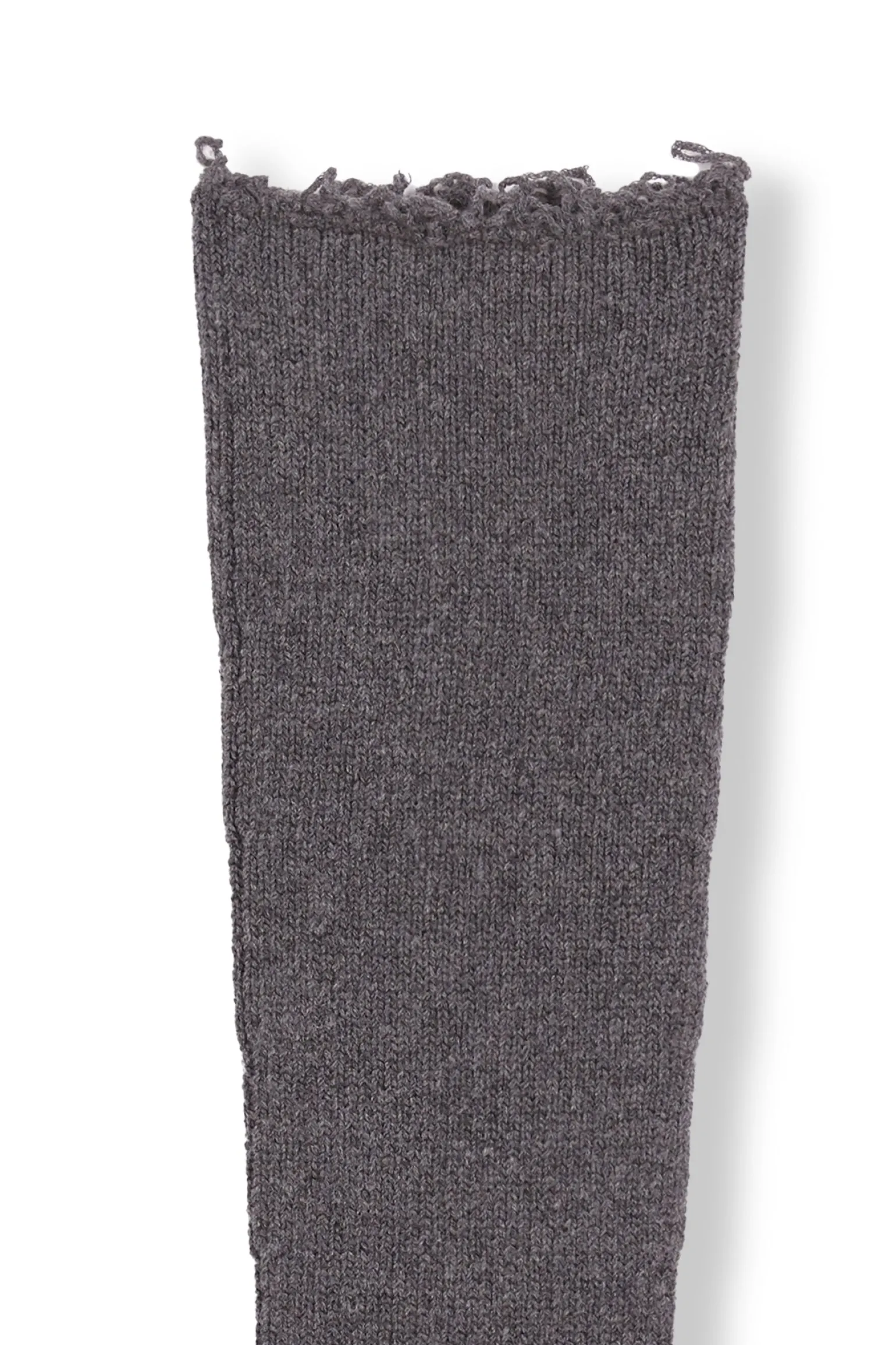 Snow, gray melange wool and cashmere arm warmers