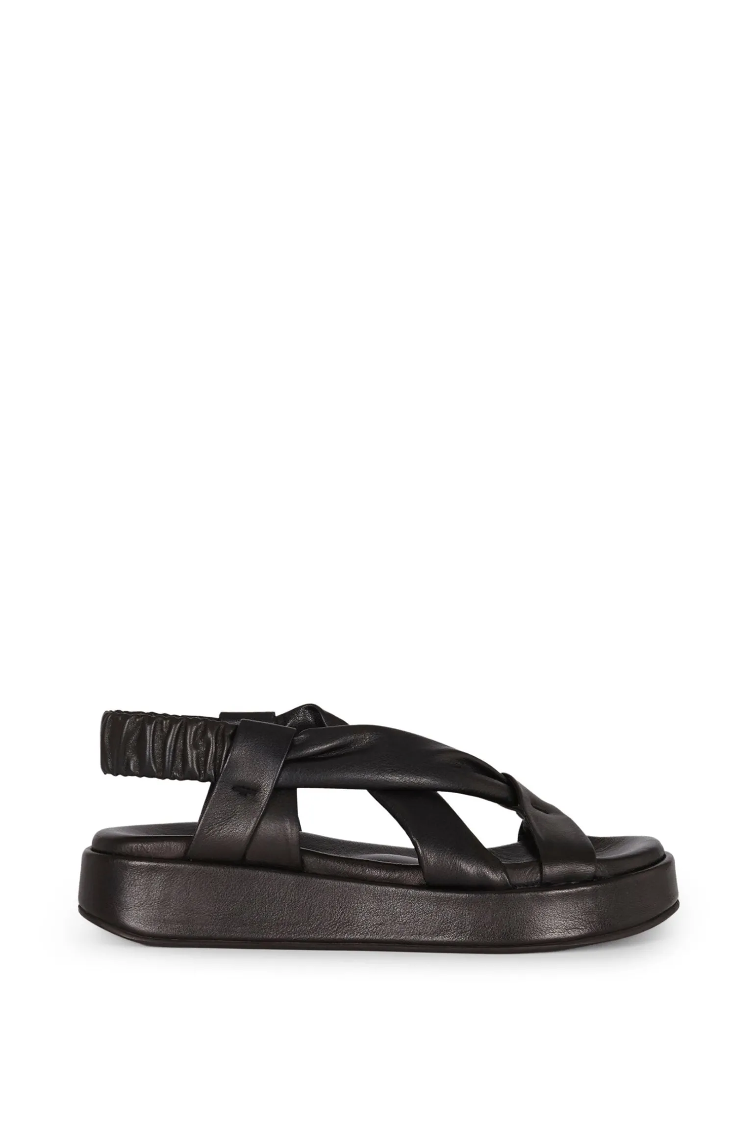 Suro, black leather sandals