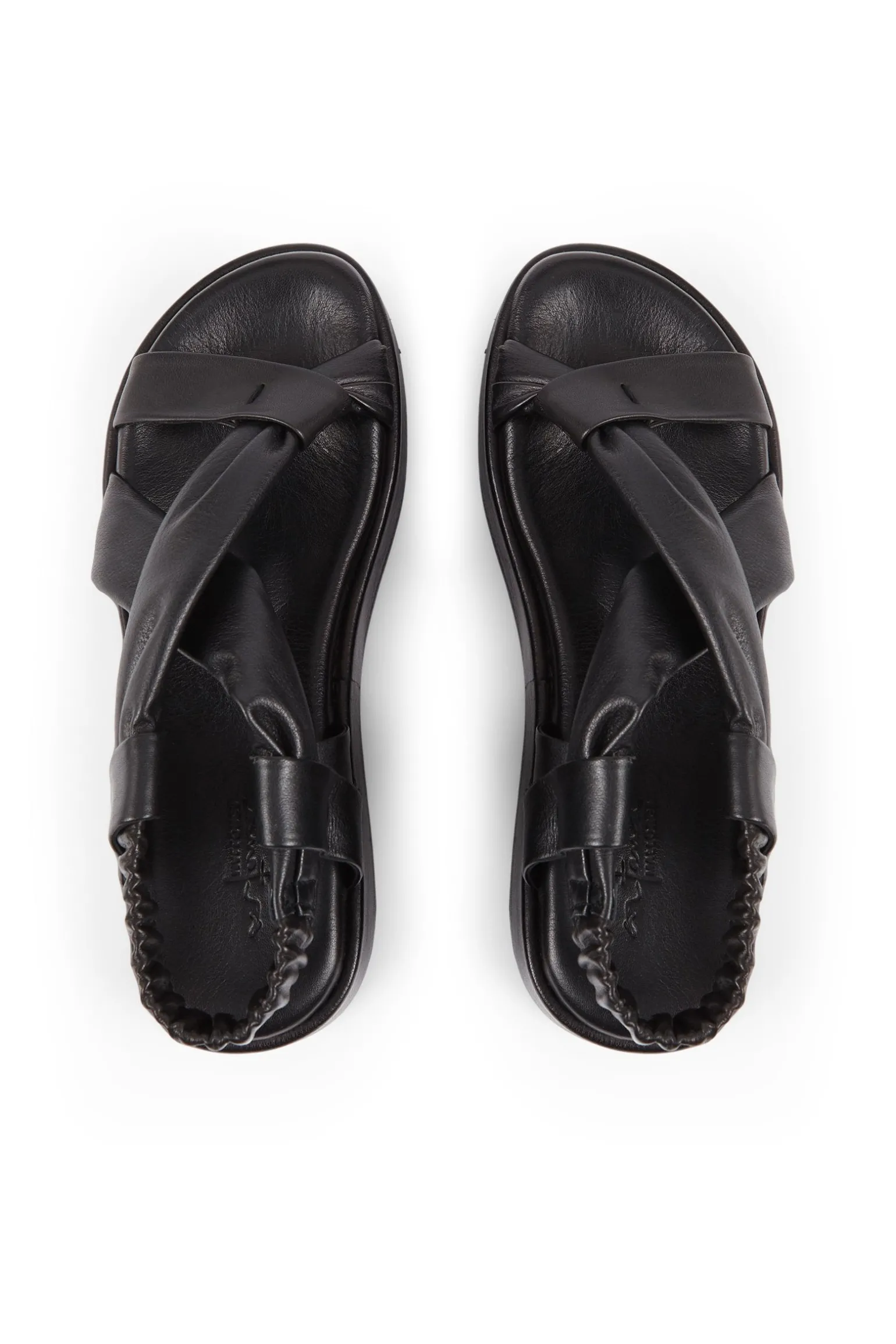 Suro, black leather sandals